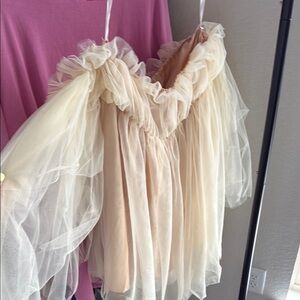 Elegant Cream Tulle Dress